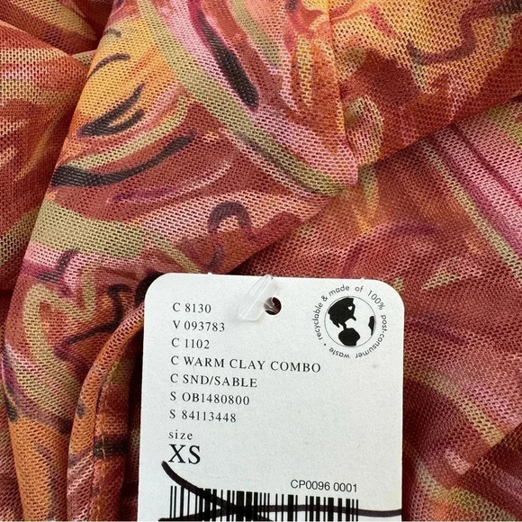 NWT Free People Supernova Set Two Piece Skirt Crop Top Long Sleeve Pink XS - Picture 4 of 17